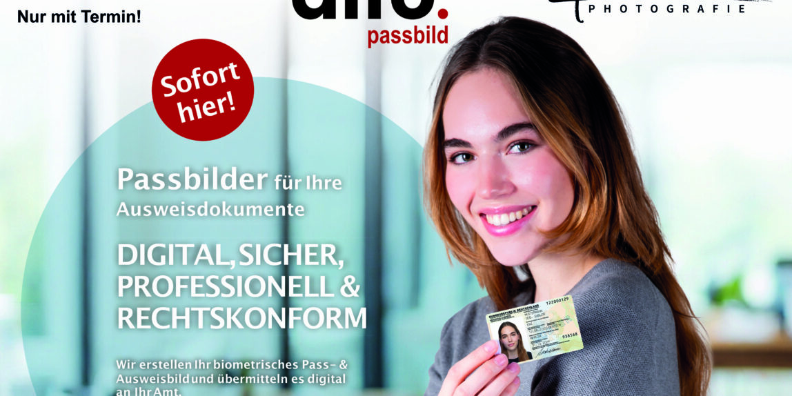 Werbung neue digitale Passbilder